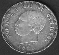 Камбоджа (Фр.протекторат) 4 франка 1860 UN AG
