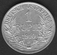 Герм. Восточная Африка рупия 1910J   UN AG