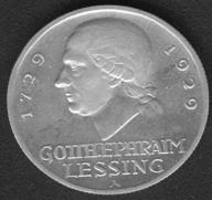 Германия, Веймарская респ. 3 марки 1929А Г.Лессинг AU AG