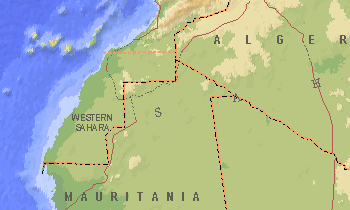 Западная Сахара. Местоположение